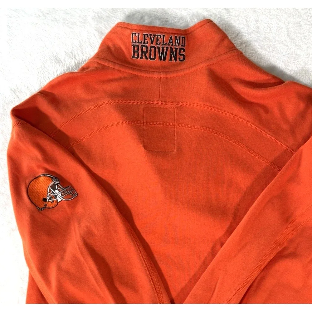 Tommy Bahama NFL‎ Cleveland Browns 1/4 Zip Pullover XL Pima Cotton Orange Logos